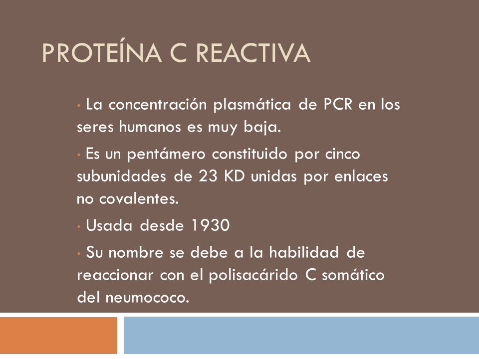 Proteina c reactiva pcr baja